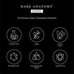 Bare Anatomy Anti Hair Fall Shampoo | 5x Hair Fall Control & Growth | Contains Biotin Adenosine, & Peptides | Rosemary, Rice Water, Hyaluronic Acid | For All Hair Types | For Women & Men | 100ml