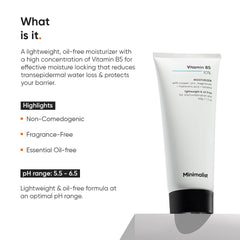 Minimalist Vitamin B5 10% Oil-Free Moisturizer for Face, Lightweight Gel Moisturizer for Oily & Combination Skin, Barrier Repair Face Cream with Glycerine 50gm