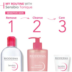 Bioderma Sensibio H2O Daily Soothing Cleanser, Make up Pollution & Impurities Remover Face Eyes Sensitive skin, 500ml