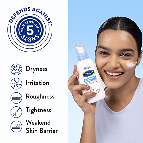 Foaming Face Wash By Cetaphil, Gentle Foaming Cleanser for All Skin Types - 236 ml| Foaming Face Wash with Vitamin E, B5| Dermatologist Recommended| Paraben, Sulphate Free