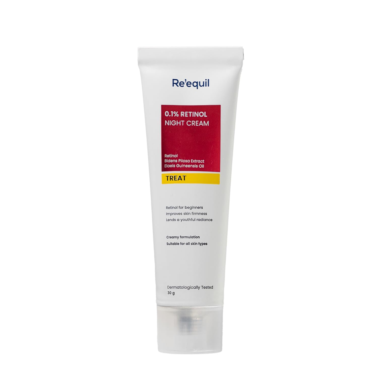 RE' EQUIL 0.1% Retinol Night Cream | Repairs Wrinkles & Fine Lines | Improves Skin Firmness | Beginner Friendly | All Skin Types | 30G