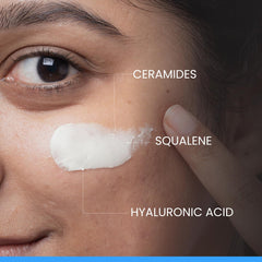 RE' EQUIL Ceramide & Hyaluronic Acid Moisturiser | Moisturizer For Face | Barrier Repair Cream | Long Lasting Hydration | Suitable For Normal To Dry Skin | 100G