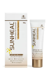 Sun-heal Ultra Matte Gel Sunscreen SPF 50+ PA++++ | UVA/UVB/IR Protection | Oil-Free & Non-Comedogenic | Water & Sweat Resistant | Anti-Ageing Peptide Formula | 50g