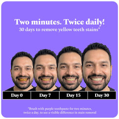 Perfora Purple Whitening Toothpaste-125g | Purple Toothpaste For Teeth Whitening | Teeth Stain Remover | Enamel Safe & Effective Teeth Whitener Oral care | Grape Mint