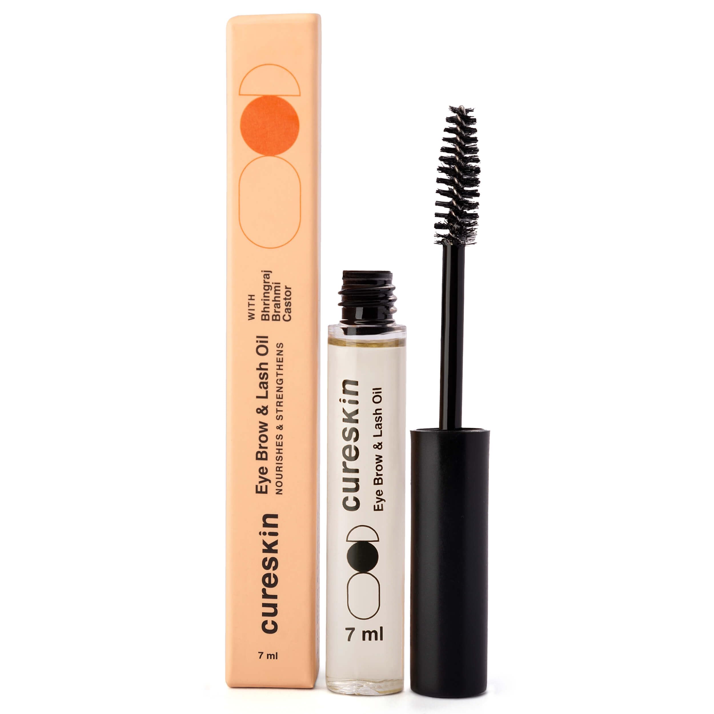 Cureskin Eyebrow & Eyelash Growth Oil with Castor, Brahmi & Vitamin E, 7 ml