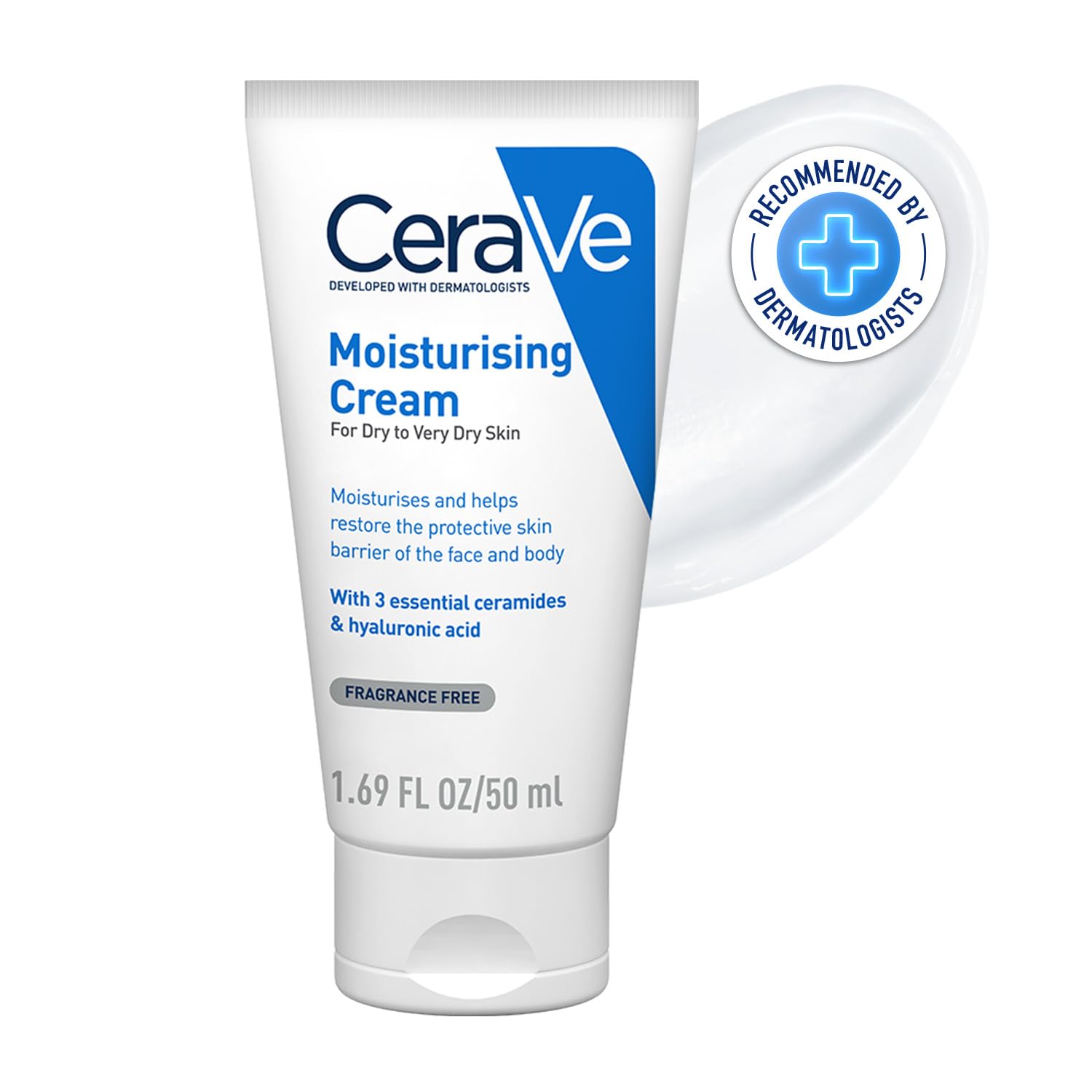 CeraVe Moisturizers, Moisturizing Cream For Dry To Very Dry Skin (50ml / 1.69 oz) (MB096400)