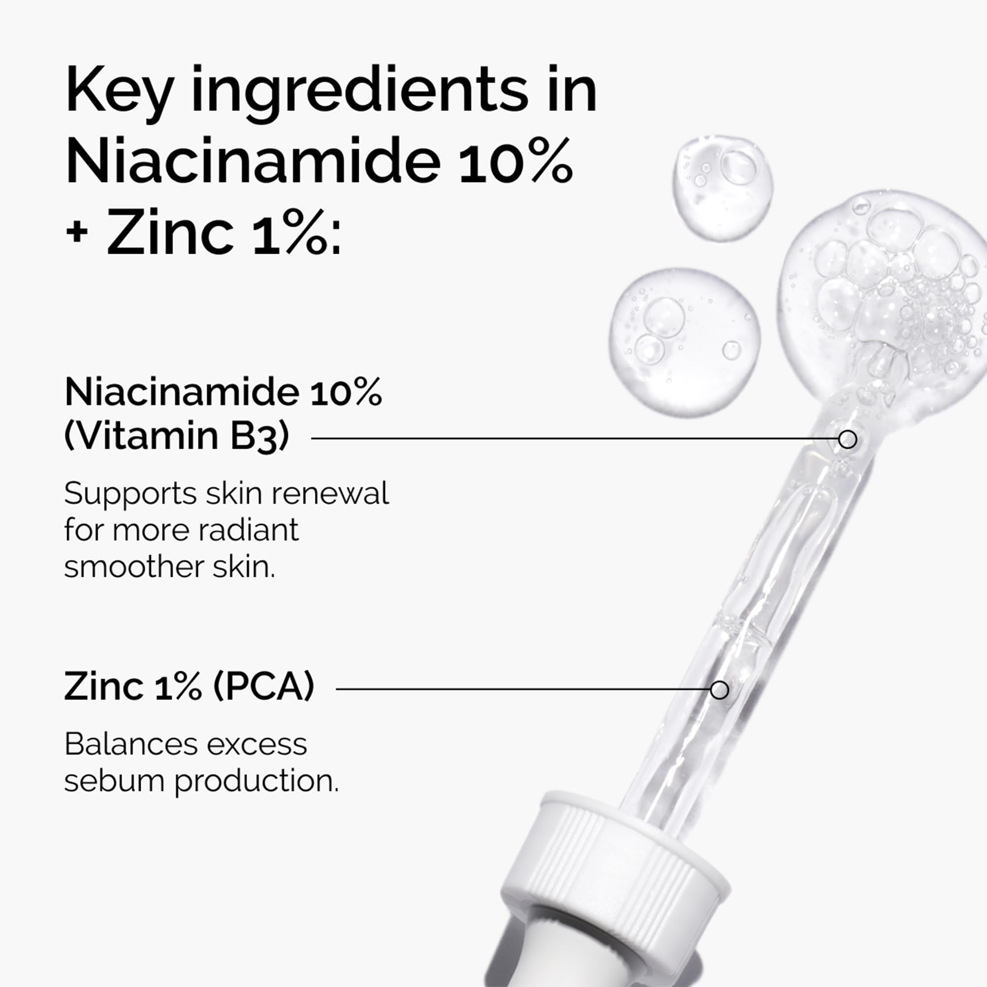The Ordinary Niacinamide 10% + Zinc 1%, Brightening & Smoothing Serum for Blemish-Prone Skin, 60ml