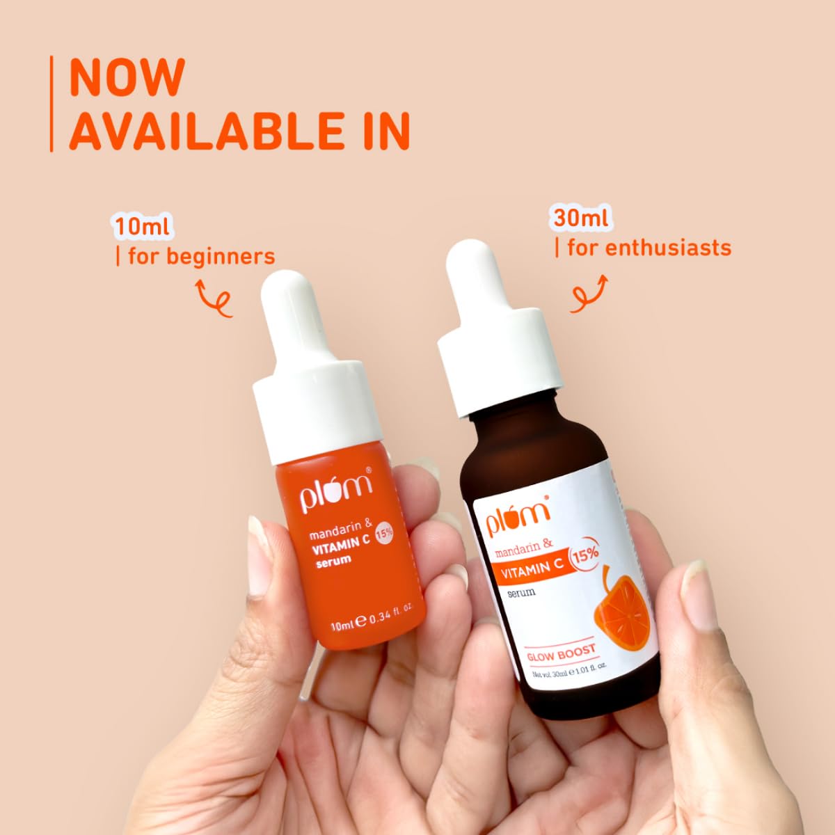 Plum 15% Vitamin C Serum for Glowing Skin | for Oily, Dry & Combination Skin | Reduce Pigmentation & Dark Spot |with Mandarin | Non-Irritating, Hydrating & Soothing | Face Serum for Men & Women | 10ml