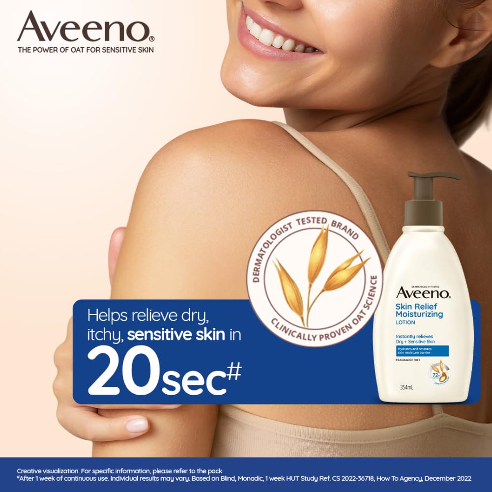 Aveeno Skin Relief Moisturizing Lotion, 354 ml (Bottle might vary)