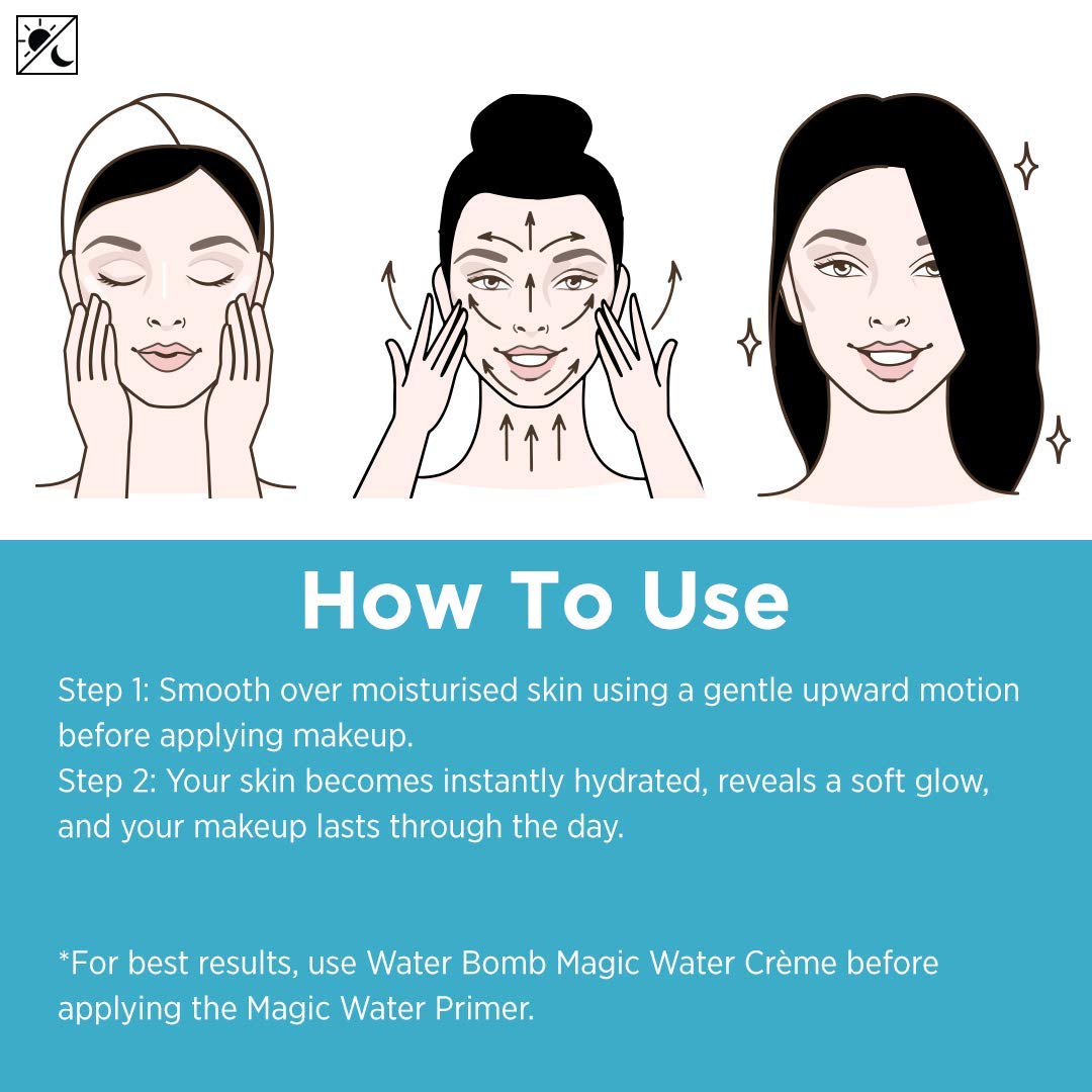 Colorbar Magic Water Primer, Clear, 30 ml | Feather-light glow primer |Ddelivers instant hydration | Protection from pollutants