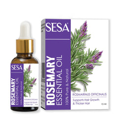 Sesa Rosemary Essential Oil For Hair Growth Nourishes Skin | Hair Fall Control | Women and Men 100% Pure & Natural Rosemary Oil |15 ml