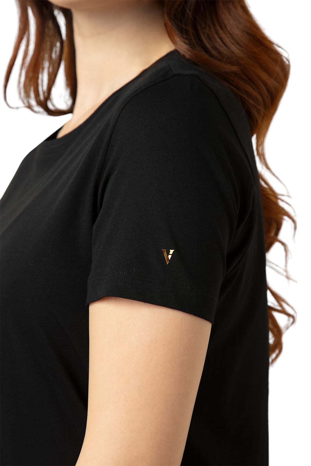 Van Heusen Women's Cotton Relaxed Fit Lounge T Shirt - Relax Fit, Round Neck, Short Sleeves