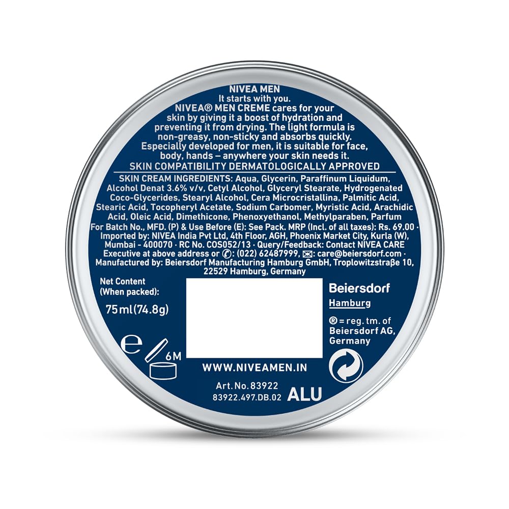 NIVEA MEN Moisturiser Cream, 75ml