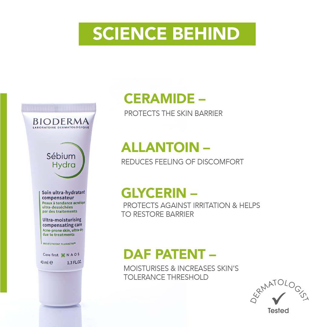 Bioderma Moisturizer for Acne, Redness (Oily Skin) 40ml