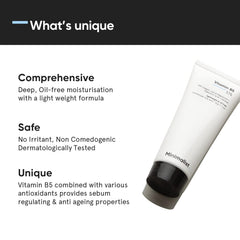 Minimalist Vitamin B5 10% Oil-Free Moisturizer for Face, Lightweight Gel Moisturizer for Oily & Combination Skin, Barrier Repair Face Cream with Glycerine 100gm