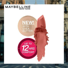 Maybelline New York Color Sensational Creamy Matte Lipstick | Nude Nuance, 3.9g