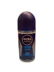 NIVEA MEN Fresh Active 50ml Deo Underarm Roll On | With Fresh Ocean Extracts Scent| 72 H Freshness| 0% Alcohol | Dermatologically Approved & Paraben Free Formula