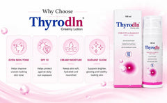 Thyrodln Creamy Lotion SPF 15 | Skin Moisturizing & Brightening Lotion | Helps Improve Skin Tone | Lightweight Daily Use | 100 ml