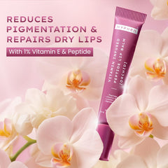 Hyphen Tinted Lip Balm | Brightens & Reduces Dark Lips & Pigmentation | 1% Vitamin E, Peptide & 2% Squalane | Winter Lip Care | 24H Moisturization for Dry & Chapped Lips | Orchid (Mauve Shade)- 10g