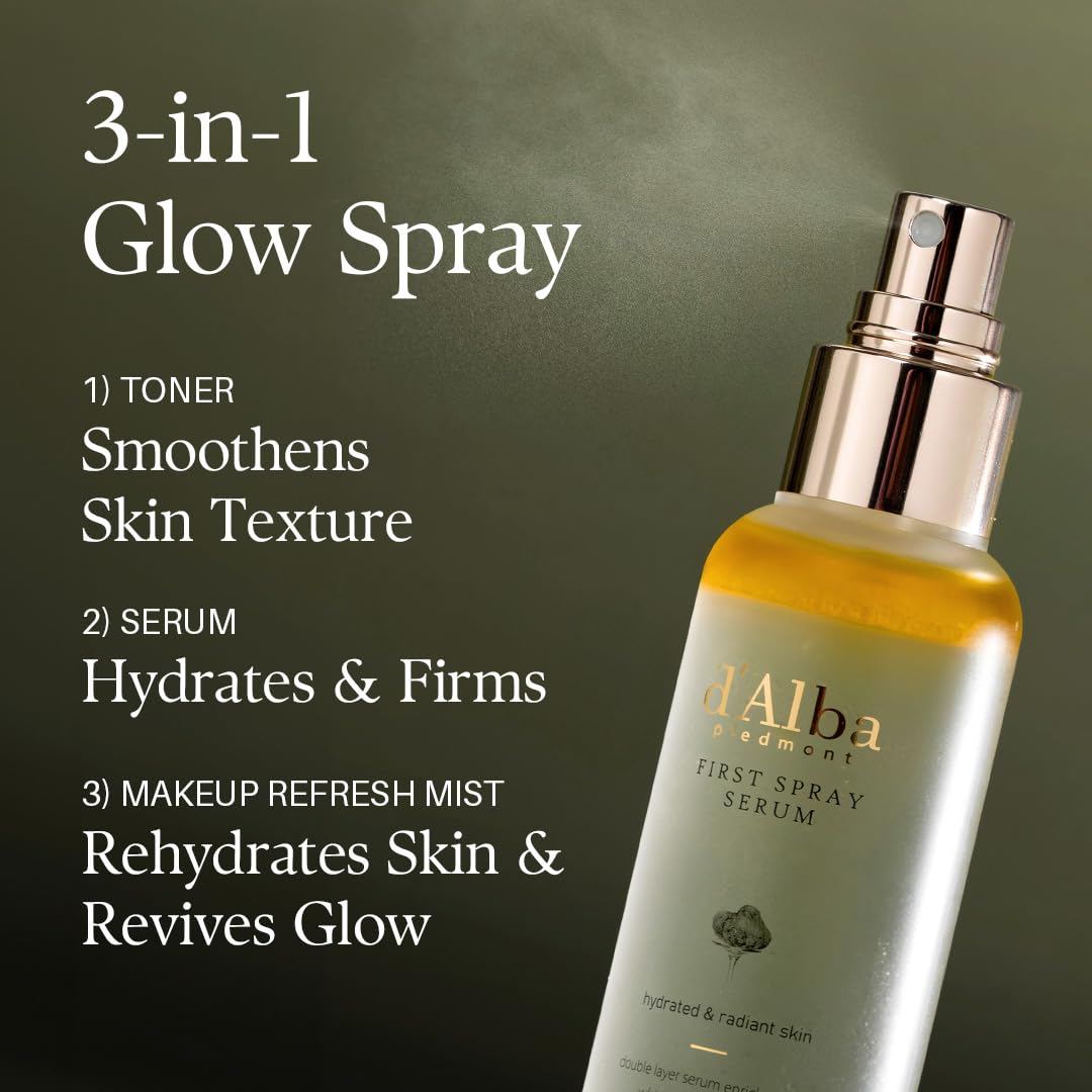 d'Alba White Truffle First Spray Serum, Hydrating Glow Mist, 100ml