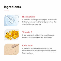 DERMATOUCH Bright & Even Tone Face Wash with Niacinamide, Vitamin E and Kojic Acid | Daily Gentle Face Cleanser For Tan, Pigmentation, Uneven Tone, Dark Spot Removal - 70G