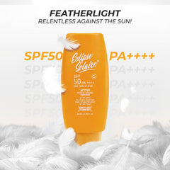 Eclipse Solaire Active Physical / Mineral Sunscreen SPF50 PA++++ | Clinically Tested | No White Cast | Broad Spectrum UVA/UVB & Blue Light Shield | Non-Greasy Sunscreen SPF 50, 60ml.
