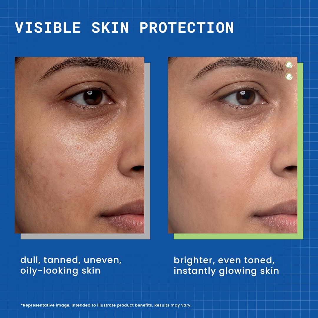 DERMDOC SPF 50 Ultra Violet Brightening Tinted Sunscreen with 4% Niacinamide, 100g | PA +++ | With Purple Tint | Evens Skin Tone | Lightweight | UVA & UVB Protection | Zero White Caste