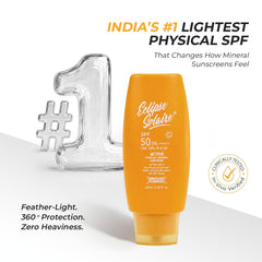 Eclipse Solaire Active Physical / Mineral Sunscreen SPF50 PA++++ | Clinically Tested | No White Cast | Broad Spectrum UVA/UVB & Blue Light Shield | Non-Greasy Sunscreen SPF 50, 60ml.