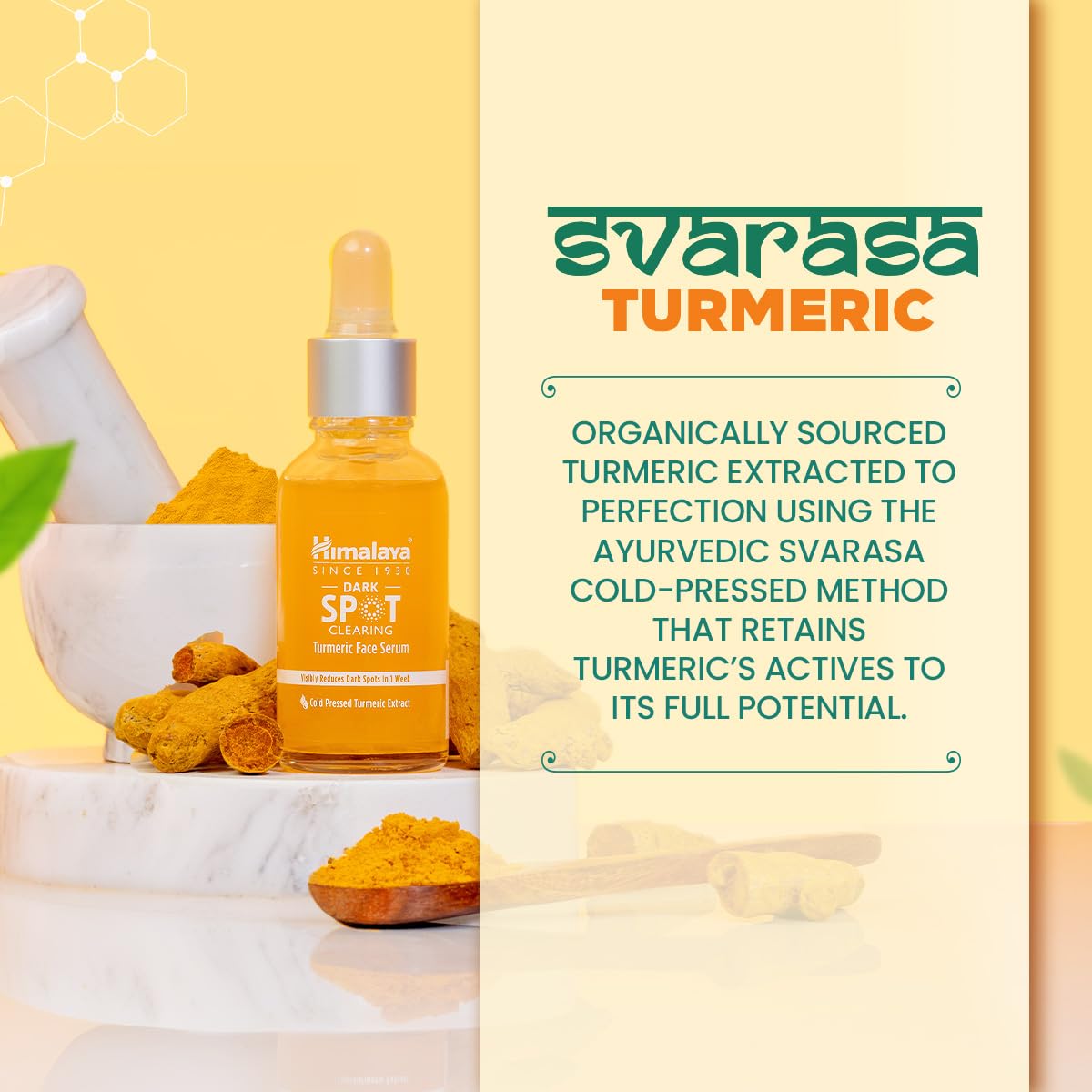 Himalaya Wellness Company Himalaya Dark Spot Clearing Turmeric Face Serum Organically Sourced Turmeric Reduce Dark Spots In 7 Days 10% Glycolic Acid & 2% Niacinamide 30Ml