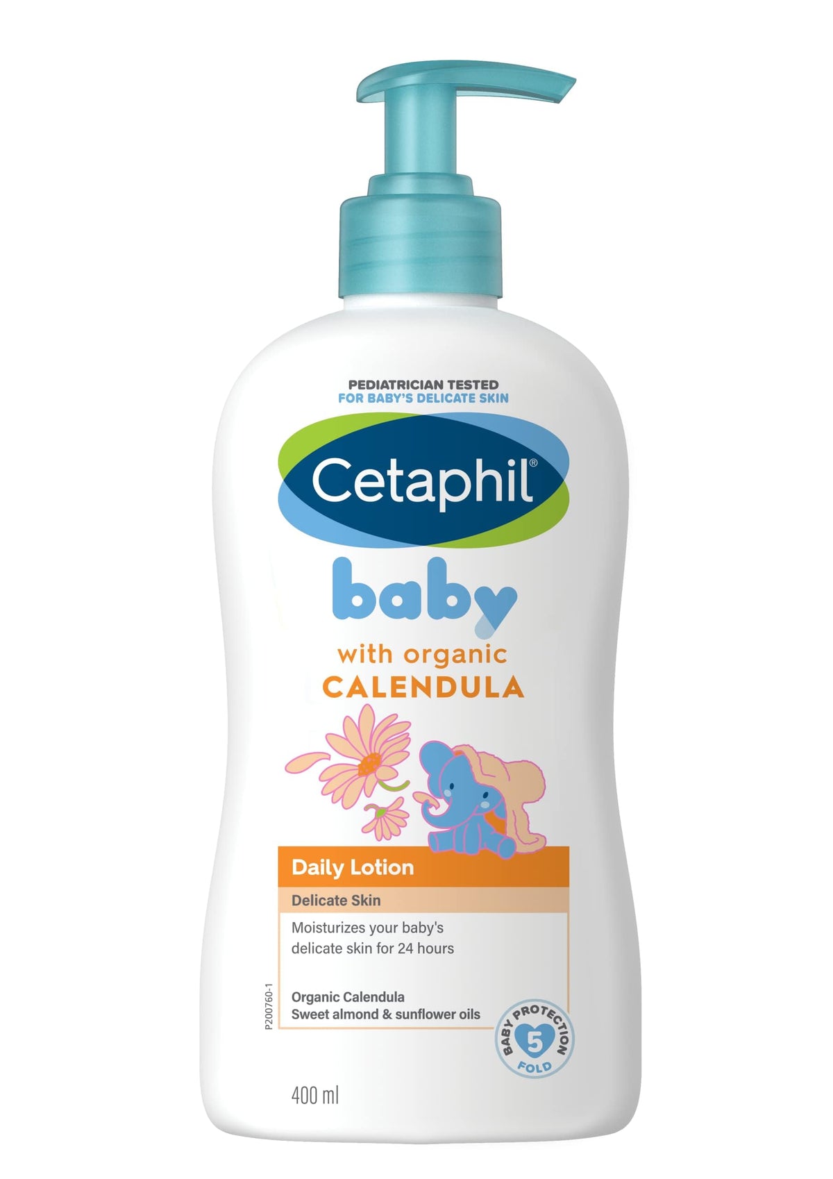 Cetaphil Baby Daily Moisturizing Lotion 400ml with Organic Calendula for Face & Body, Moisturizer for Kids