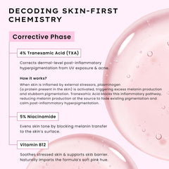Hyphen 4% Tranexamic Acid + 5% Niacinamide Biphasic De-Pigmentation Serum | Correction & Prevents Hyperpigmentation, Dark Spots & Melasma| In-vivo tested & Non-Comedogenic| Deep Penetration - 30 ml