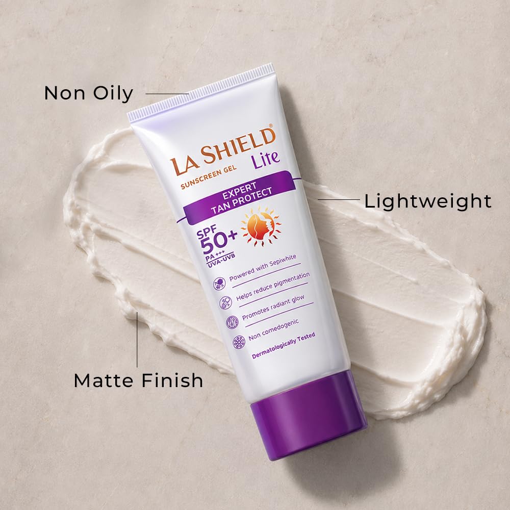 La Shield Lite SPF 50+ PA+++ Pure Mineral Sunscreen | Skin brightening in 3 Weeks | Lightweight | Broad spectrum | Oil-free | PA +++ | Dermatologist Prescribed | All Skin types | 50g