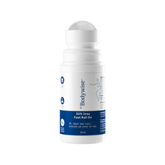 Be Bodywise 30% Urea Foot Cream Roll On 50ml | For Dry & Cracked Heels | With 5% Lactic Acid, Olive Oil & Vitamin E | Helps Repair and Moisturise Cracked Heels