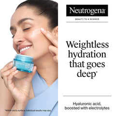 Neutrogena Hydro Boost Hyaluronic Acid Face Moisturizer | Oil‑Free Water Gel | 24H Hydration | Non‑Sticky & Fast Absorbing | For All Skin Types | Men & Women | 13 g