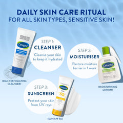 Cetaphil Daily Exfoliating Cleanser 178 ml for Normal, Dry & Oily Skin,Scrub For Glowing Skin, Non-irritating