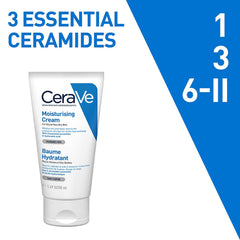 CeraVe Moisturizing Cream For Dry To Very Dry Skin (50ml) - Formulated with 3 Essential Ceramides And Hyaluronic Acid | Non-Comedogenic Moisturizer For Face and Body