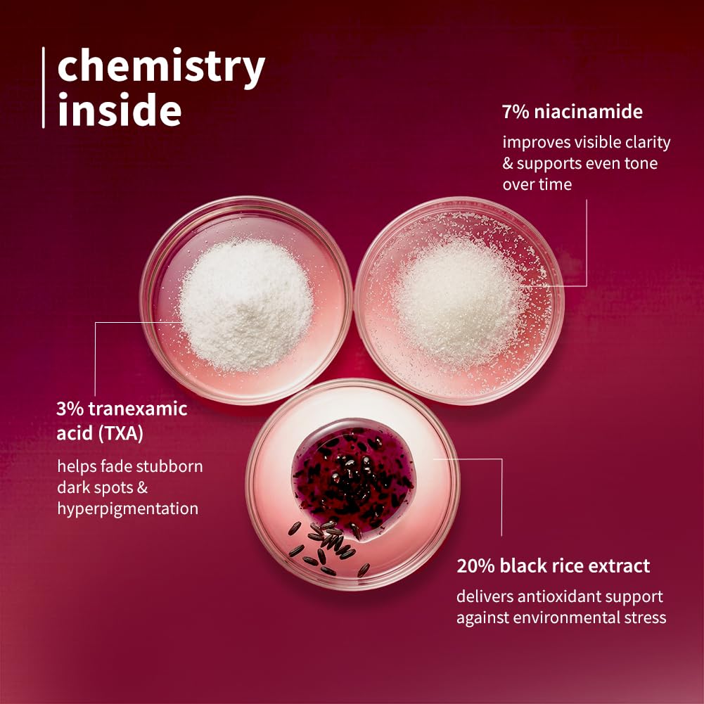 Plum Black Rice & Niacinamide-TXA 10% Night Clarity Jelly Serum | visibly reduce dark spots, stubborn acne marks, and improve overall skin clarity| 10ml