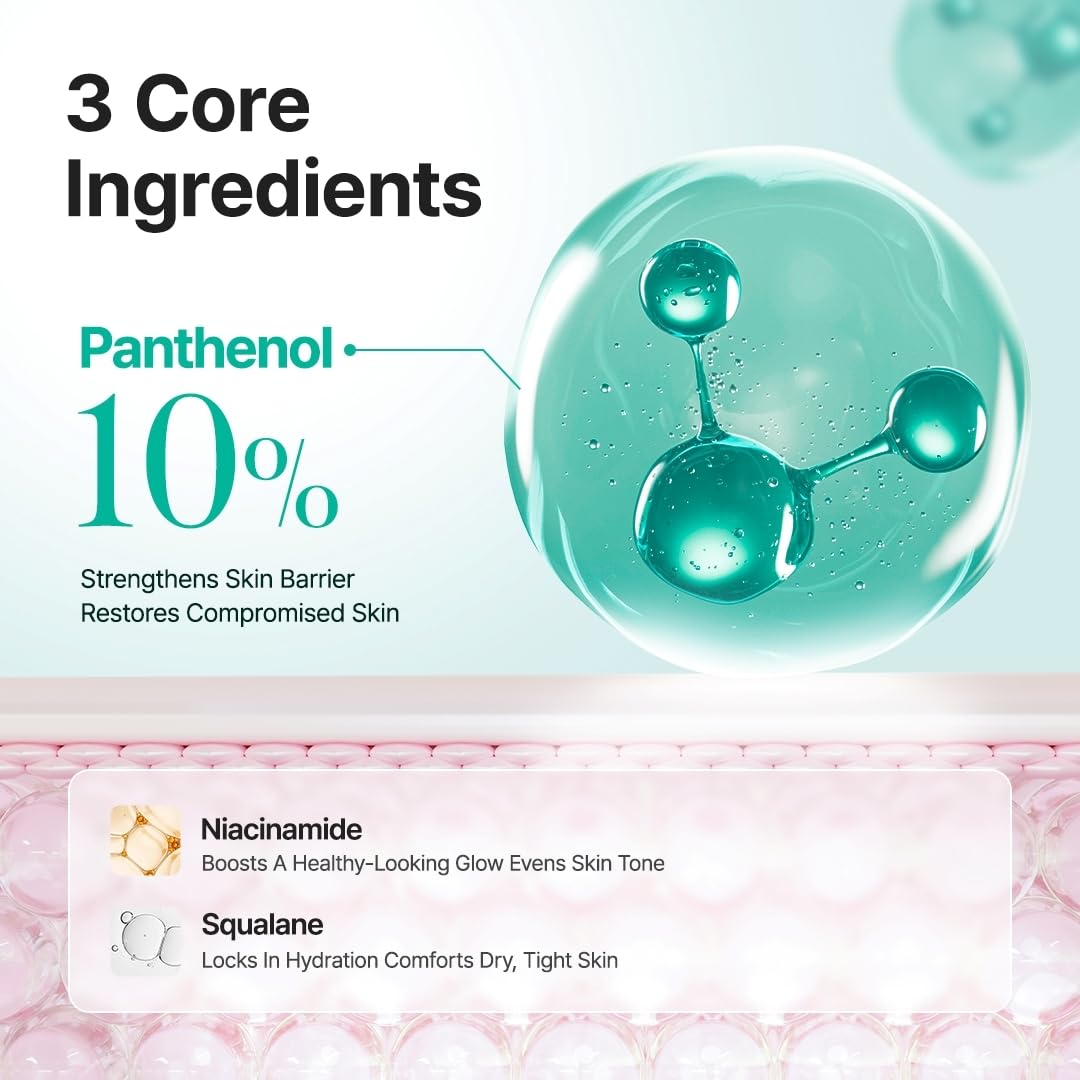 PURITO Panthenol 10% Post-Acne Cream Moisturizer for Blemish Marks, Barrier Repair, Silicone-Free, Non-Comedogenic, Fragrance-Free, Vegan & Cruelty-Free Korean Skincare, 100mL 3.38 fl.oz
