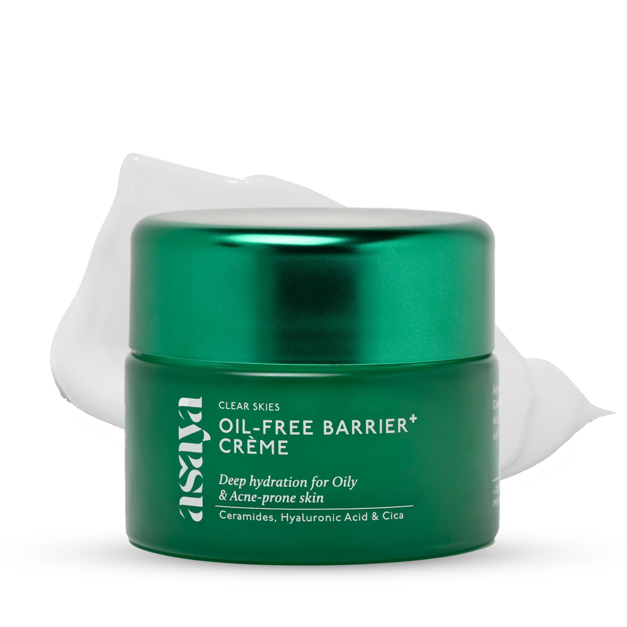 Asaya Barrier+ Oil-Free Moisturizer | Niacinamide, Hyaluronic Acid & Ceramides | With Dendriclear™ for Acne-Prone Skin | Fights Active Acne & Prevents Breakouts | Strengthens Skin Barrier | 50g