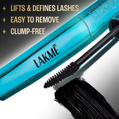 Lakme 9 to 5 Eyeconic Curling Mascara, Lightweight, Water-Resistant Mascara with Smart Curl Brush, Deep Black, 9 ml