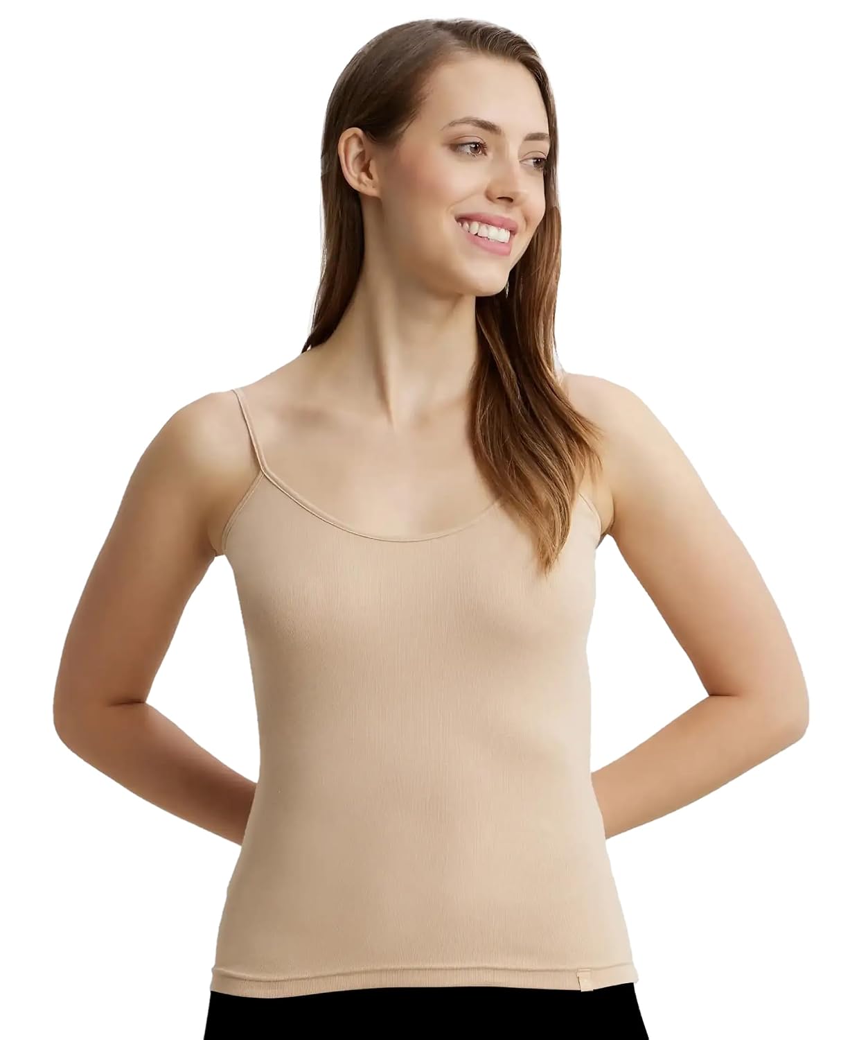 Jockey 1487 Women Super Combed Cotton Rib Camisole with Adjustable Straps