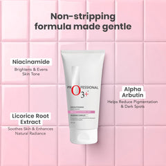 O3+ Brightening Face Wash for Glowing Skin | Removes Tan & Dullness | Niacinamide, Aloe & Cucumber | Soap-Free, Hydrating Cleanser for Men & Women, 50 ml
