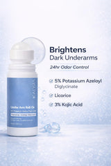 Kalyra Underarm Roll-On Deodorant, 5% Potassium, Brightening, Odour Control & Smooth Skin, for Men & Women