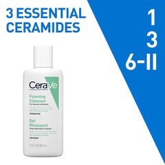 CeraVe Foaming Cleanser For Normal To Oily Skin (88ml) - Dermatologist-Developed Facewash | Non-Comedogenic And Fragrance-Free Cleansers For Acne-Prone Skin