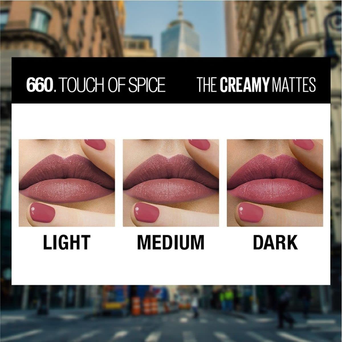 Maybelline New York Color Sensational Creamy Matte Lipstick | Touch of Spice, 3.9g