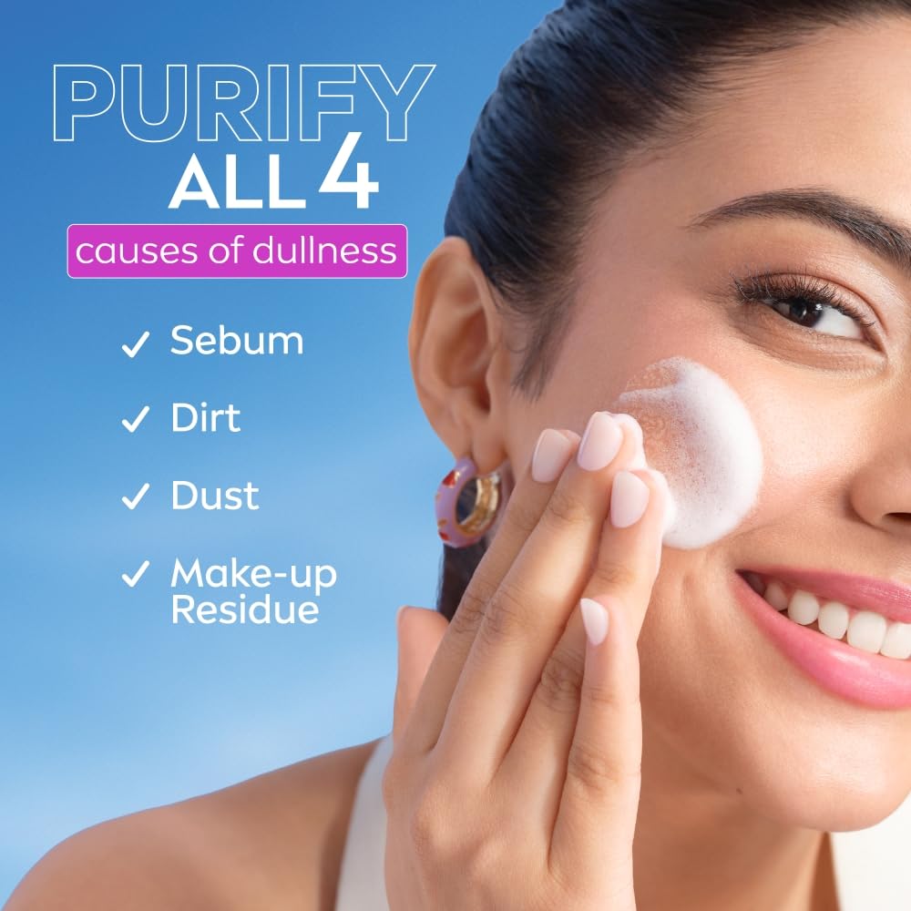 NIVEA Luminous Pearl Rucinol - Bubble Foaming Face Wash for Brighter Glow, 100 ml | Cleanses, Brightens, Unclogs Pores & Hydrates | Removes Make Up | For oily, dry & sensitive skin | Men & women