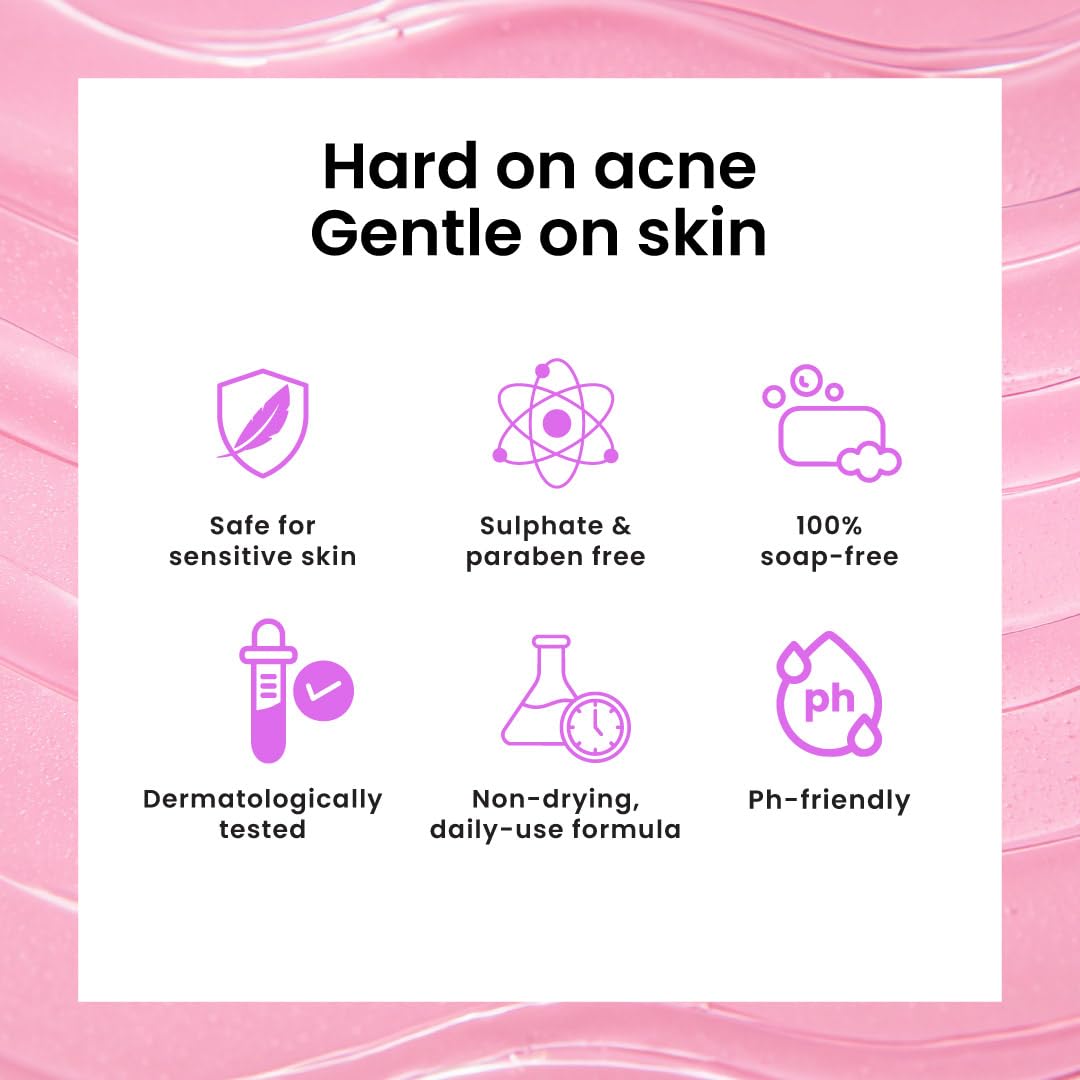 Foxtale Oil & Acne Control Face Wash | 2% Salicylic Acid + Niacinamide + Cica + Hyaluronic Acid | Fights Acne, Controls Oil & Soothes Skin | For Oily, Acne & Combination Skin | For Men & Women | 50ml