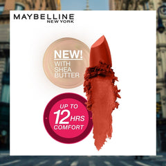 Maybelline New York Color Sensational Creamy Matte Lipstick | Madison Red, 3.9g