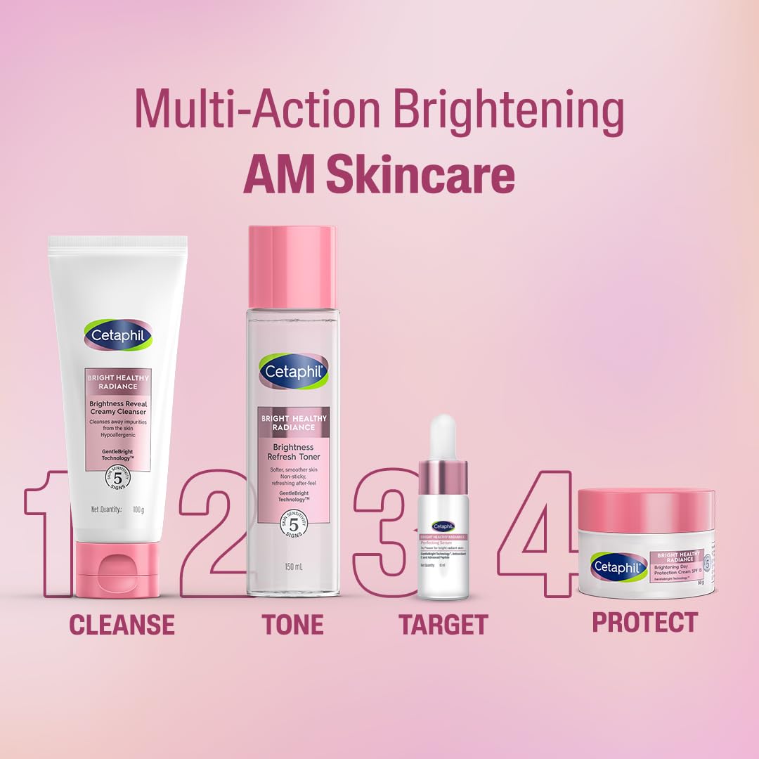 CETAPHIL Bright Healthy Radiance Perfecting Serum | 10ml | GentleBright Technology™ with Antioxidant C and Advanced Peptide | 7x POWER for Radiant Sensitive Skin | Fragrance Free
