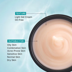 Pilgrim Korean Rice Water Hydra Glow Moisturizer 100Gm with 5 Hyaluronic Acids, 3% Niacinamide, 5 Ceramides | 5x Hydration & Instant Glass Skin | Oil-Free, Lightweight Gel | All SkinTypes | Women,Men